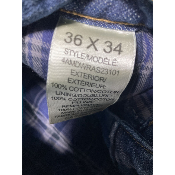 Wind River Insulated Jeans Lined Blue Denim Pants Mens Size 36 X 34 - Picture 5 of 9